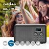 RADIO FM NEDIS RDDB5110BK DAB + Radio DAB+ / FM 4,5 W  FUNZIONE OROLOGIO E SVEGLIA COLORE NERO 